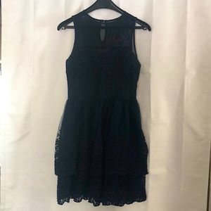 Semi-formal party dress, navy blue, medium